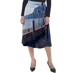 Pier On The End Of A Day Classic Velour Midi Skirt  by ConteMonfrey