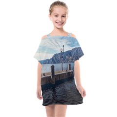 Pier On The End Of A Day Kids  One Piece Chiffon Dress by ConteMonfrey