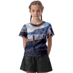 Pier On The End Of A Day Kids  Front Cut Tee by ConteMonfrey