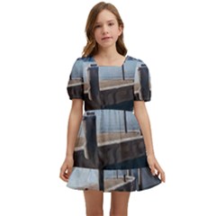 Pier On The End Of A Day Kids  Short Sleeve Dolly Dress by ConteMonfrey