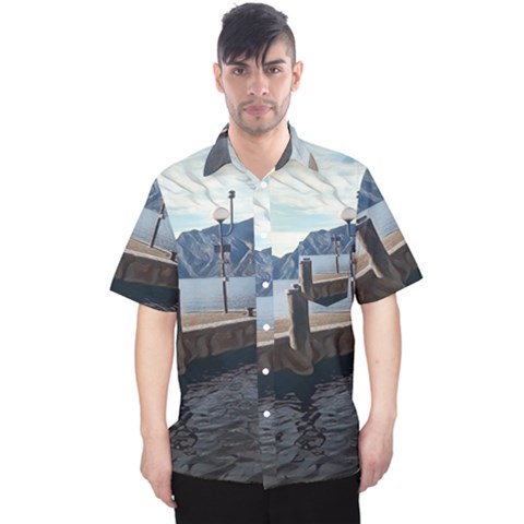 Pier On The End Of A Day Men s Hawaii Shirt by ConteMonfrey