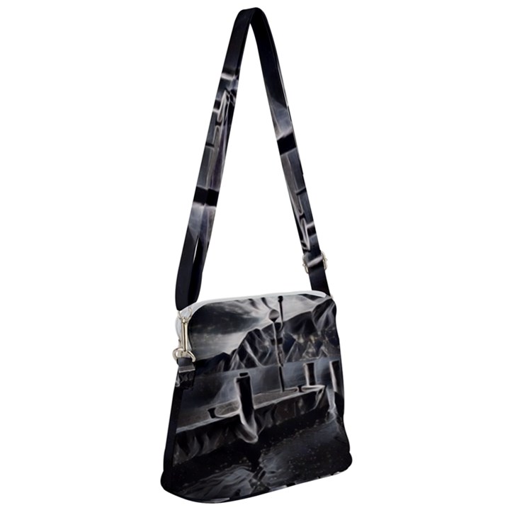 Smokey pier Zipper Messenger Bag