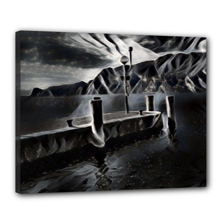 Smokey pier Canvas 20  x 16  (Stretched)