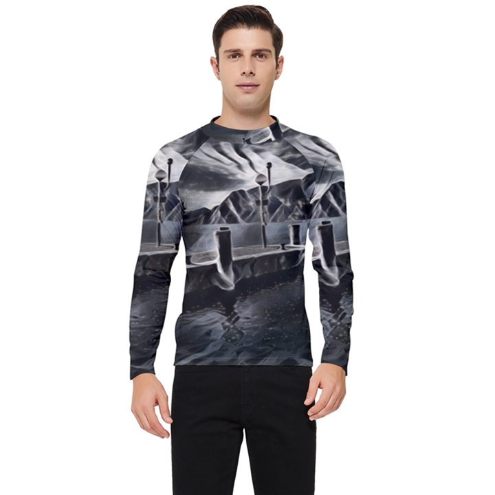 Smokey pier Men s Long Sleeve Rash Guard