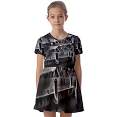 Smokey Pier Kids  Short Sleeve Pinafore Style Dress