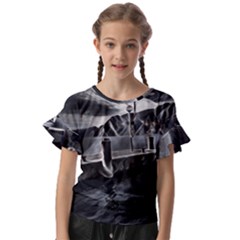 Smokey Pier Kids  Cut Out Flutter Sleeves by ConteMonfrey