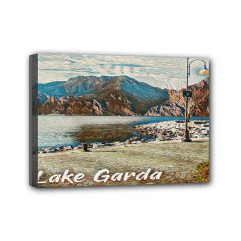 Calm Day On Lake Garda Mini Canvas 7  X 5  (stretched) by ConteMonfrey