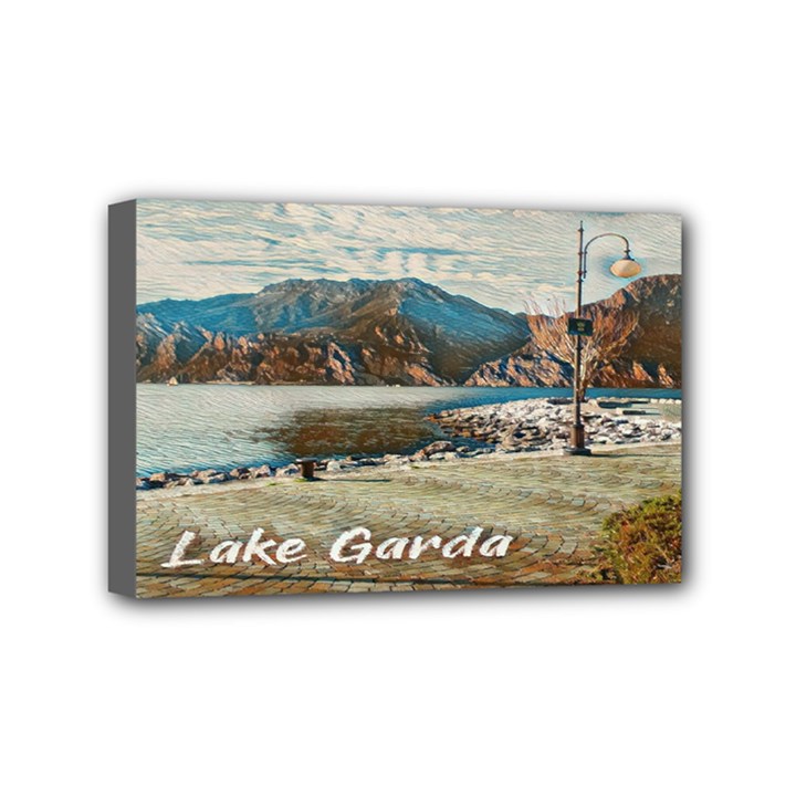 Calm Day On Lake Garda Mini Canvas 6  x 4  (Stretched)