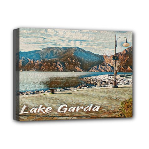 Calm Day On Lake Garda Deluxe Canvas 16  X 12  (stretched) 