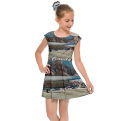 Calm Day On Lake Garda Kids  Cap Sleeve Dress by ConteMonfrey