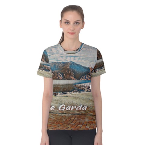 Calm Day On Lake Garda Women s Cotton Tee by ConteMonfrey