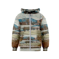 Calm Day On Lake Garda Kids  Zipper Hoodie by ConteMonfrey