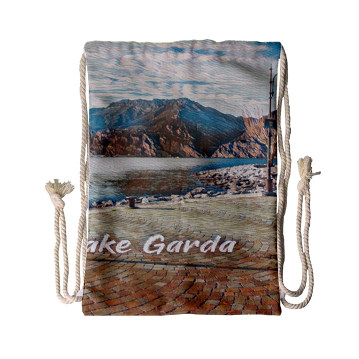 Calm Day On Lake Garda Drawstring Bag (Small)