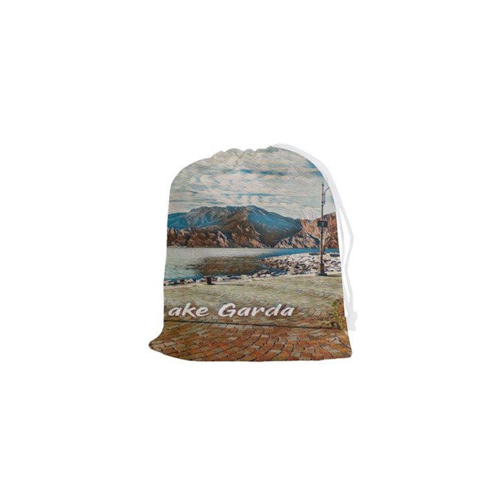 Calm Day On Lake Garda Drawstring Pouch (XS)