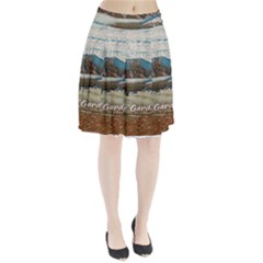 Calm Day On Lake Garda Pleated Skirt