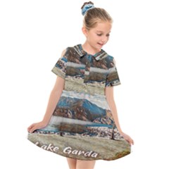 Calm Day On Lake Garda Kids  Short Sleeve Shirt Dress by ConteMonfrey