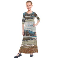 Calm Day On Lake Garda Kids  Quarter Sleeve Maxi Dress