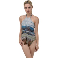 Calm Day On Lake Garda Go With The Flow One Piece Swimsuit