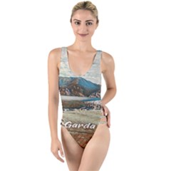 Calm Day On Lake Garda High Leg Strappy Swimsuit by ConteMonfrey