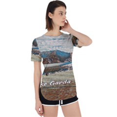 Calm Day On Lake Garda Perpetual Short Sleeve T-shirt by ConteMonfrey