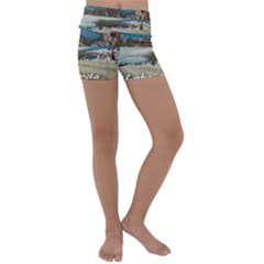 Calm Day On Lake Garda Kids  Lightweight Velour Yoga Shorts by ConteMonfrey