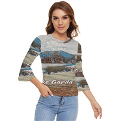 Calm Day On Lake Garda Bell Sleeve Top