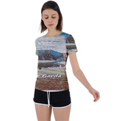 Calm Day On Lake Garda Back Circle Cutout Sports Tee by ConteMonfrey