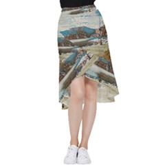 Calm Day On Lake Garda Frill Hi Low Chiffon Skirt by ConteMonfrey