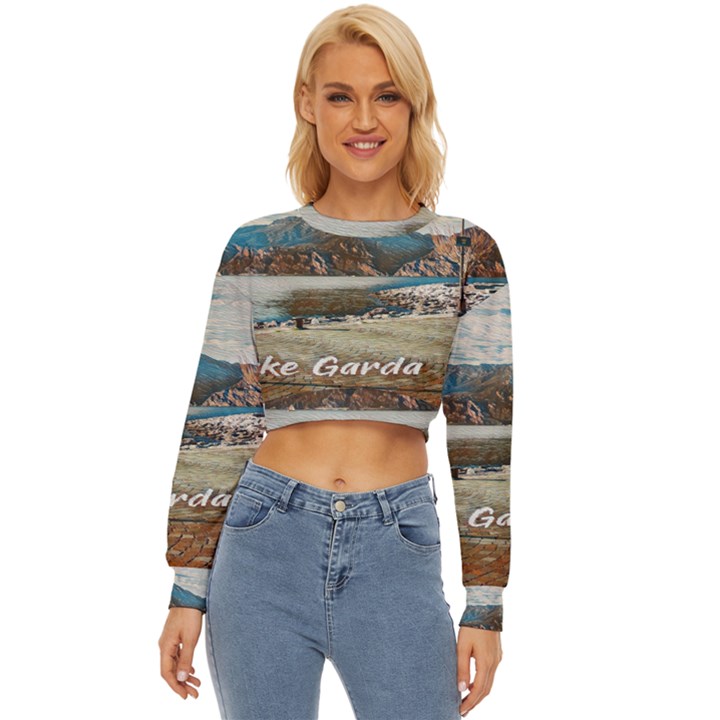 Calm Day On Lake Garda Lightweight Long Sleeve Sweatshirt