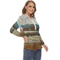 Calm Day On Lake Garda Zip Up Long Sleeve Blouse View3