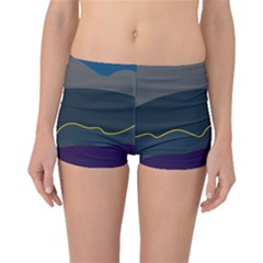 Abstract Landscape Art Design Pattern Water Boyleg Bikini Bottoms