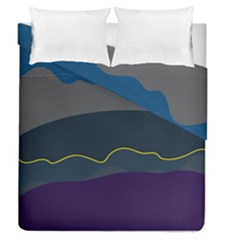 Abstract Landscape Art Design Pattern Water Duvet Cover Double Side (queen Size)