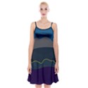 Abstract Landscape Art Design Pattern Water Spaghetti Strap Velvet Dress View1