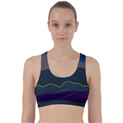 Abstract Landscape Art Design Pattern Water Back Weave Sports Bra