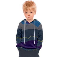 Abstract Landscape Art Design Pattern Water Kids  Overhead Hoodie