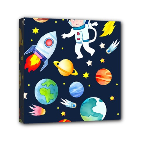 Space Galaxy Seamless Background Mini Canvas 6  X 6  (stretched)