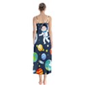 Space Galaxy Seamless Background Button Up Chiffon Maxi Dress View2