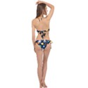 Space Galaxy Seamless Background Cross Front Halter Bikini Set View2