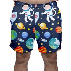 Space Galaxy Seamless Background Men s Shorts