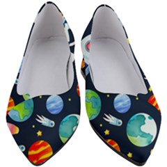 Space Galaxy Seamless Background Women s Block Heels 