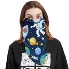 Space Galaxy Seamless Background Face Covering Bandana (triangle)