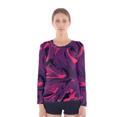 Abstract Pattern Texture Art Women s Long Sleeve Tee