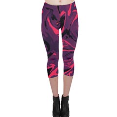 Abstract Pattern Texture Art Capri Leggings 