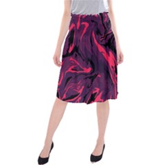 Abstract Pattern Texture Art Midi Beach Skirt