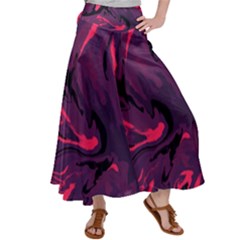 Abstract Pattern Texture Art Satin Palazzo Pants