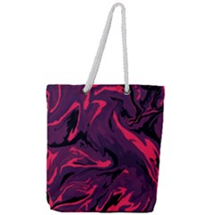 Abstract Pattern Texture Art Full Print Rope Handle Tote (large)