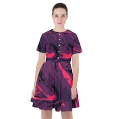 Abstract Pattern Texture Art Sailor Dress