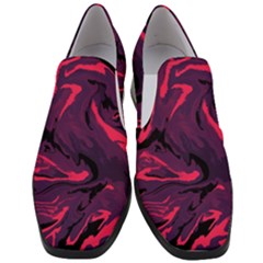 Abstract Pattern Texture Art Women Slip On Heel Loafers