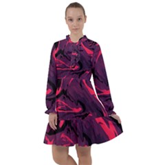 Abstract Pattern Texture Art All Frills Chiffon Dress