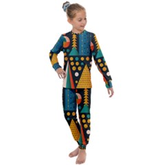 Christmas Pattern Kids  Long Sleeve Set 